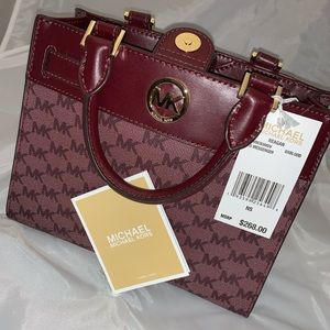 Michael Kors Reagan Oxblood XS Messenger NWT